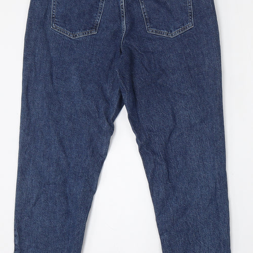 F&F Womens Blue  Cotton Tapered Jeans Size 10 L27 in Regular