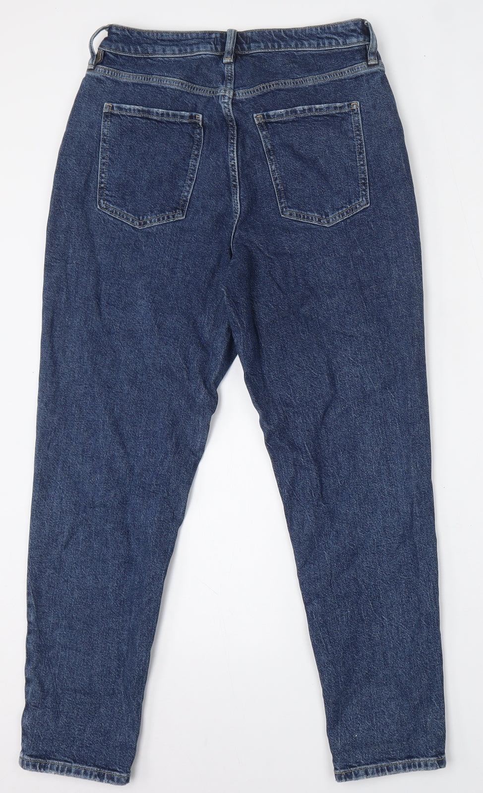 F&F Womens Blue  Cotton Tapered Jeans Size 10 L27 in Regular