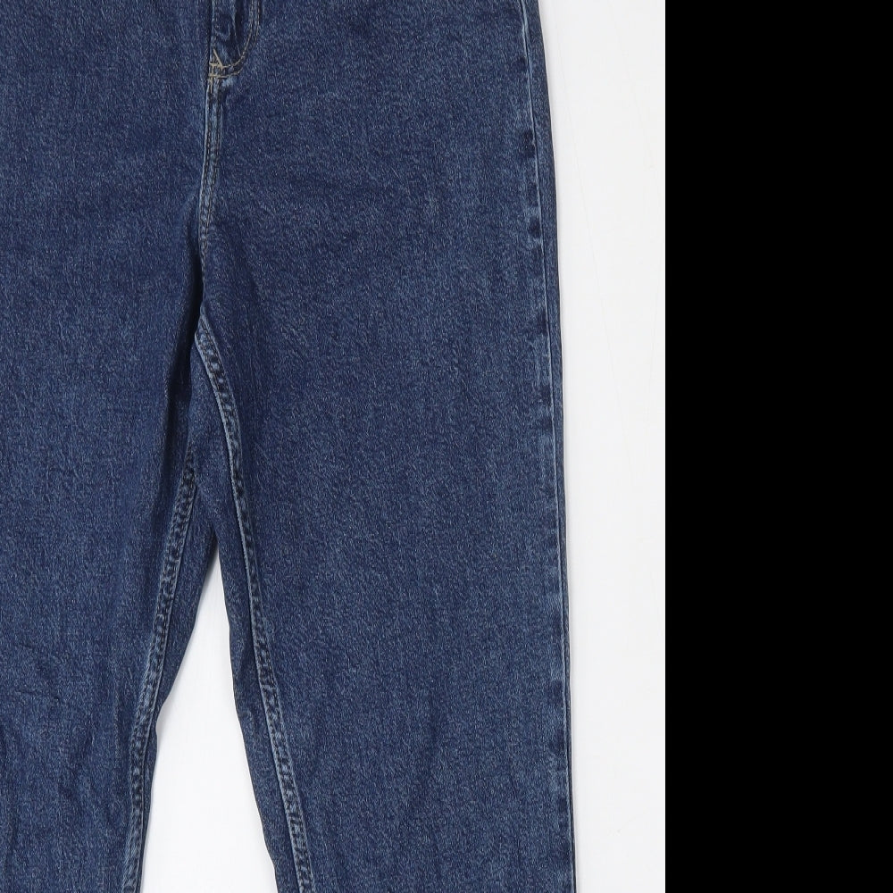 F&F Womens Blue  Cotton Tapered Jeans Size 10 L27 in Regular
