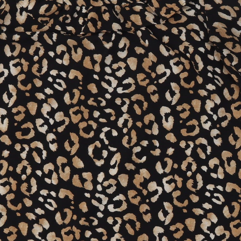 New Look Womens Multicoloured Animal Print Polyester Trapeze & Swing  Size 14  Round Neck