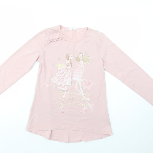 Love Gorgeous Girls Pink  Cotton Pullover T-Shirt Size 11-12 Years Crew Neck Pullover - Fashion Girls