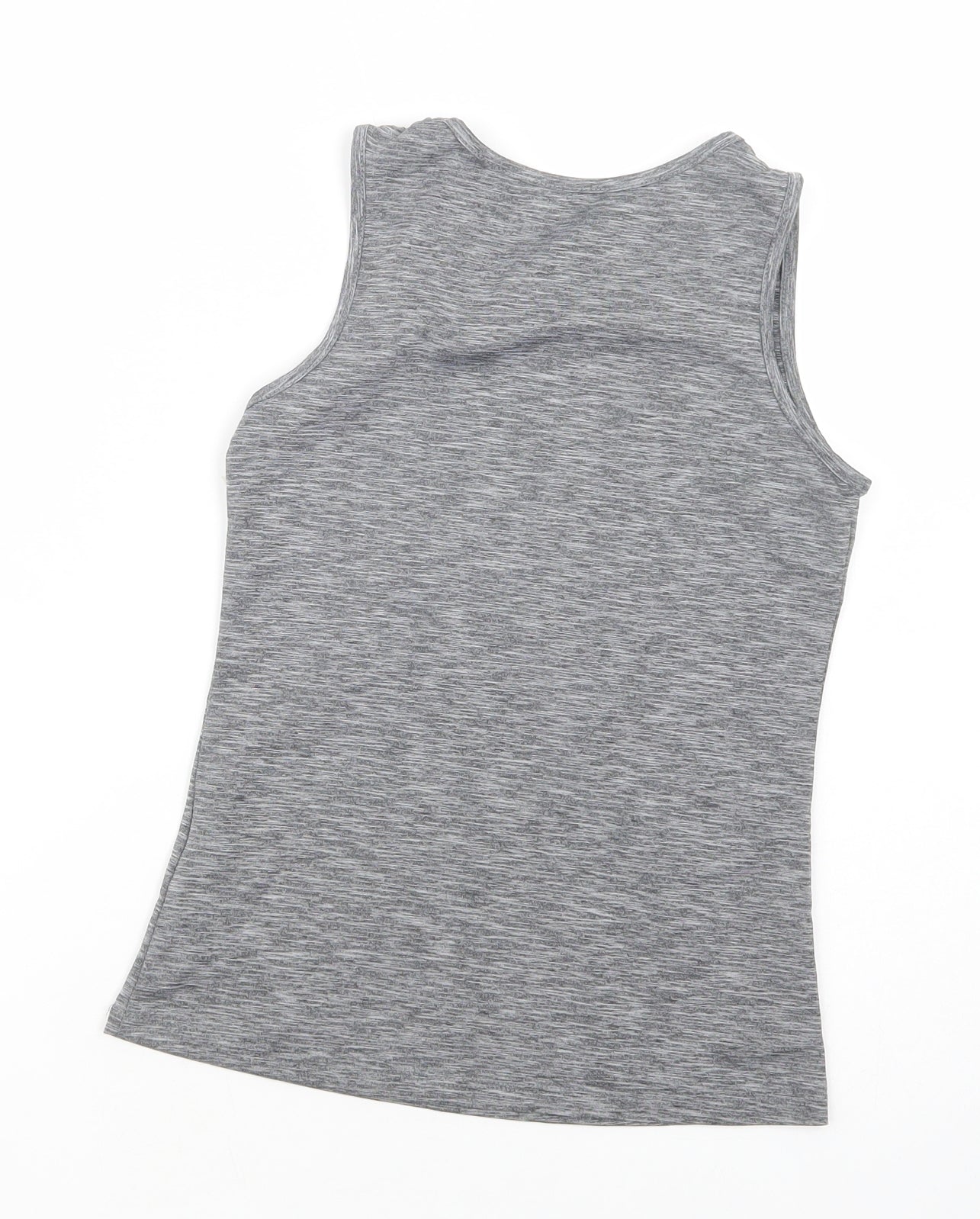 Dunnes Stores Girls Grey  Polyester Basic Tank Size 10-11 Years Crew Neck Pullover