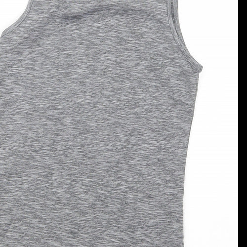 Dunnes Stores Girls Grey  Polyester Basic Tank Size 10-11 Years Crew Neck Pullover