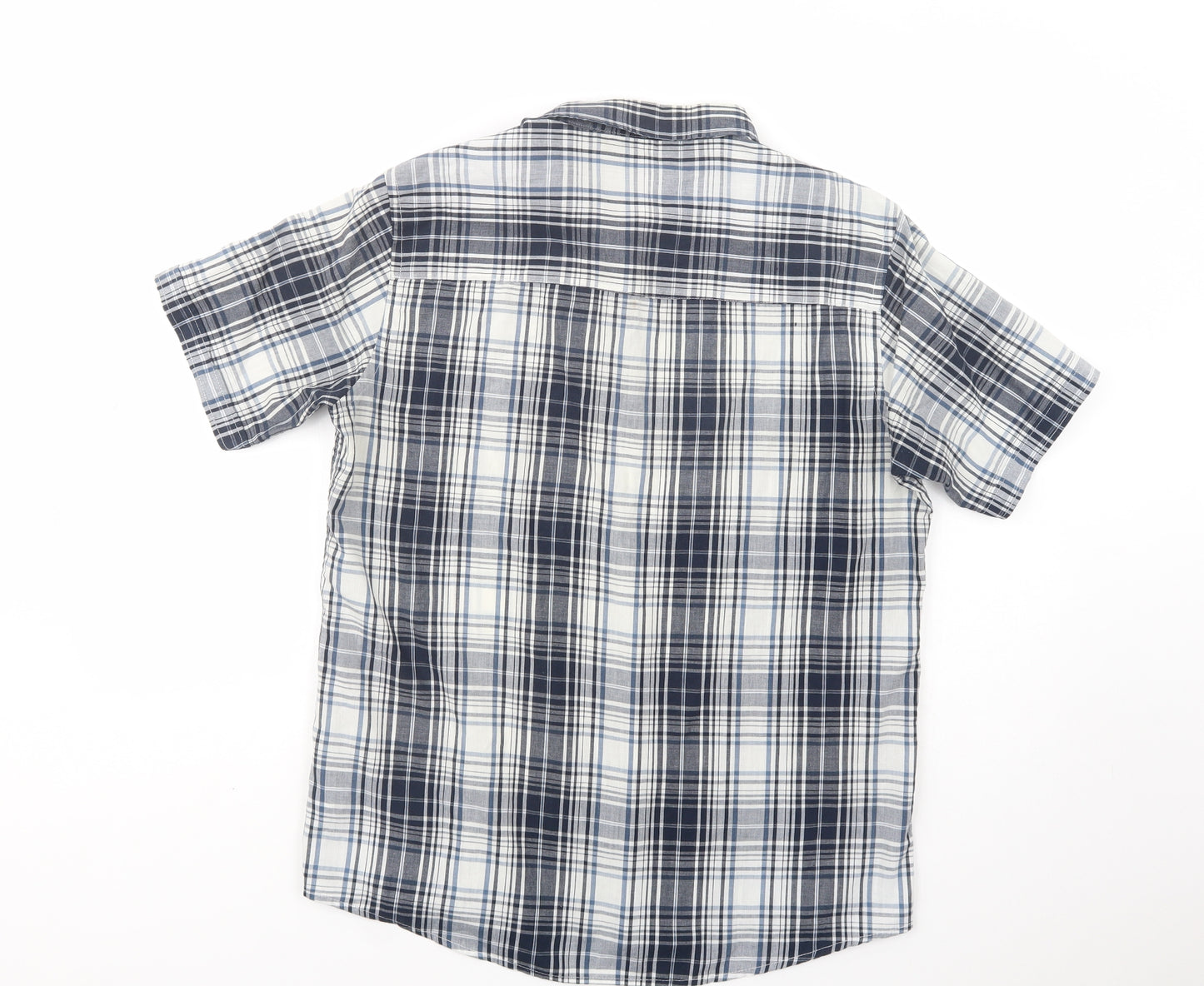 Originals Mens Blue Plaid Cotton  Button-Up Size M Collared Button