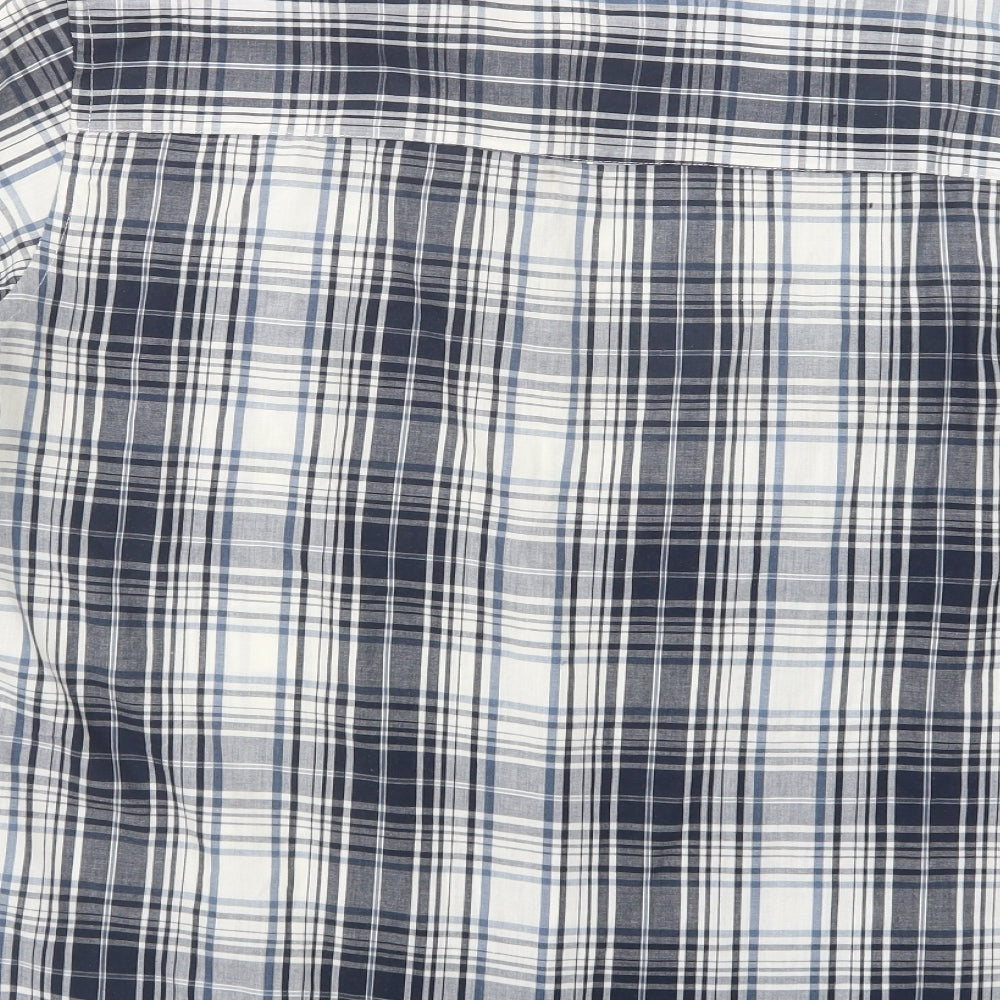 Originals Mens Blue Plaid Cotton  Button-Up Size M Collared Button