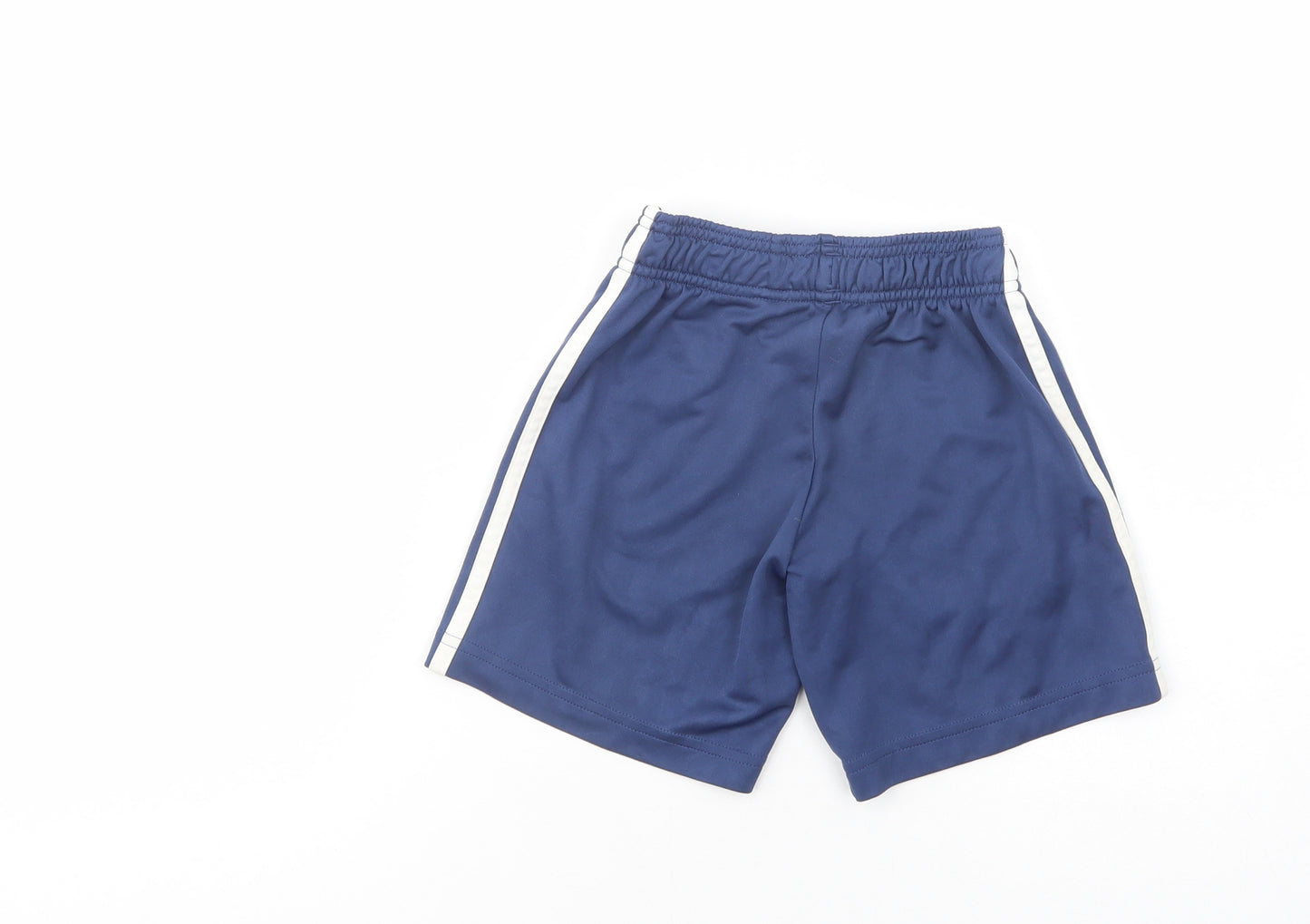 adidas Boys Blue  Polyester Sweat Shorts Size 5-6 Years  Regular Drawstring