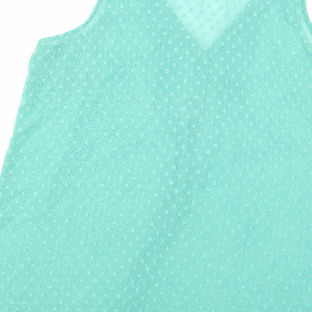 Motherhood Womens Green  Polyester Basic Button-Up Size XL V-Neck - Maternity