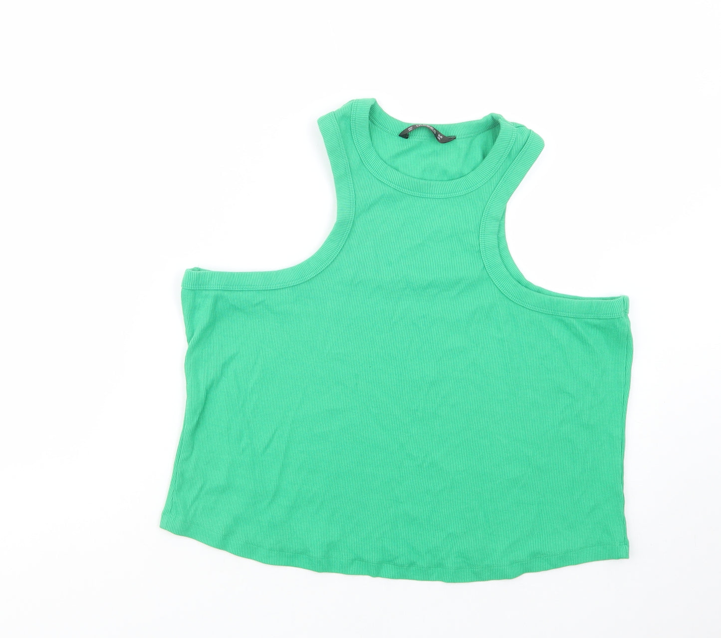 Dunnes Stores Womens Green  Cotton Basic Tank Size 2XL Crew Neck