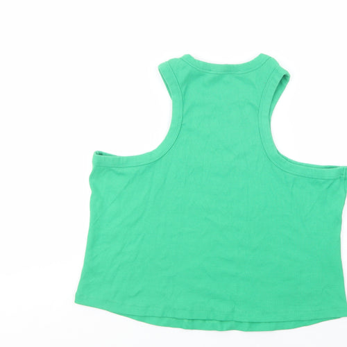 Dunnes Stores Womens Green  Cotton Basic Tank Size 2XL Crew Neck