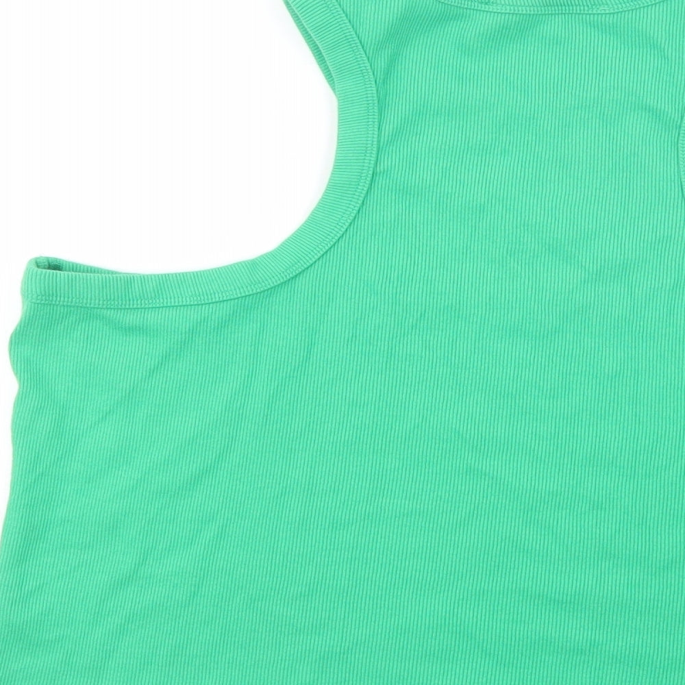Dunnes Stores Womens Green  Cotton Basic Tank Size 2XL Crew Neck
