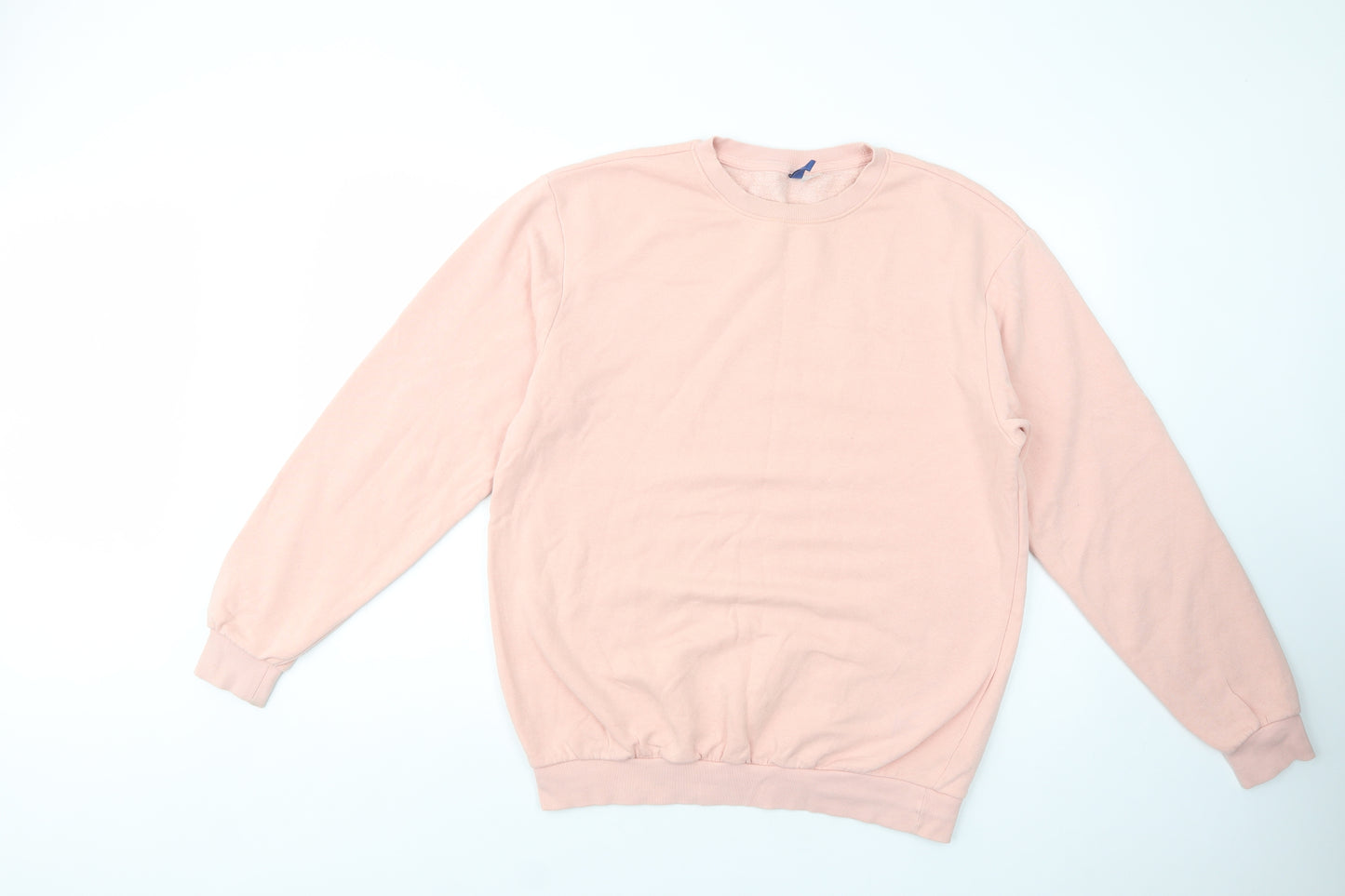 H&M Mens Pink  Cotton Pullover Sweatshirt Size M