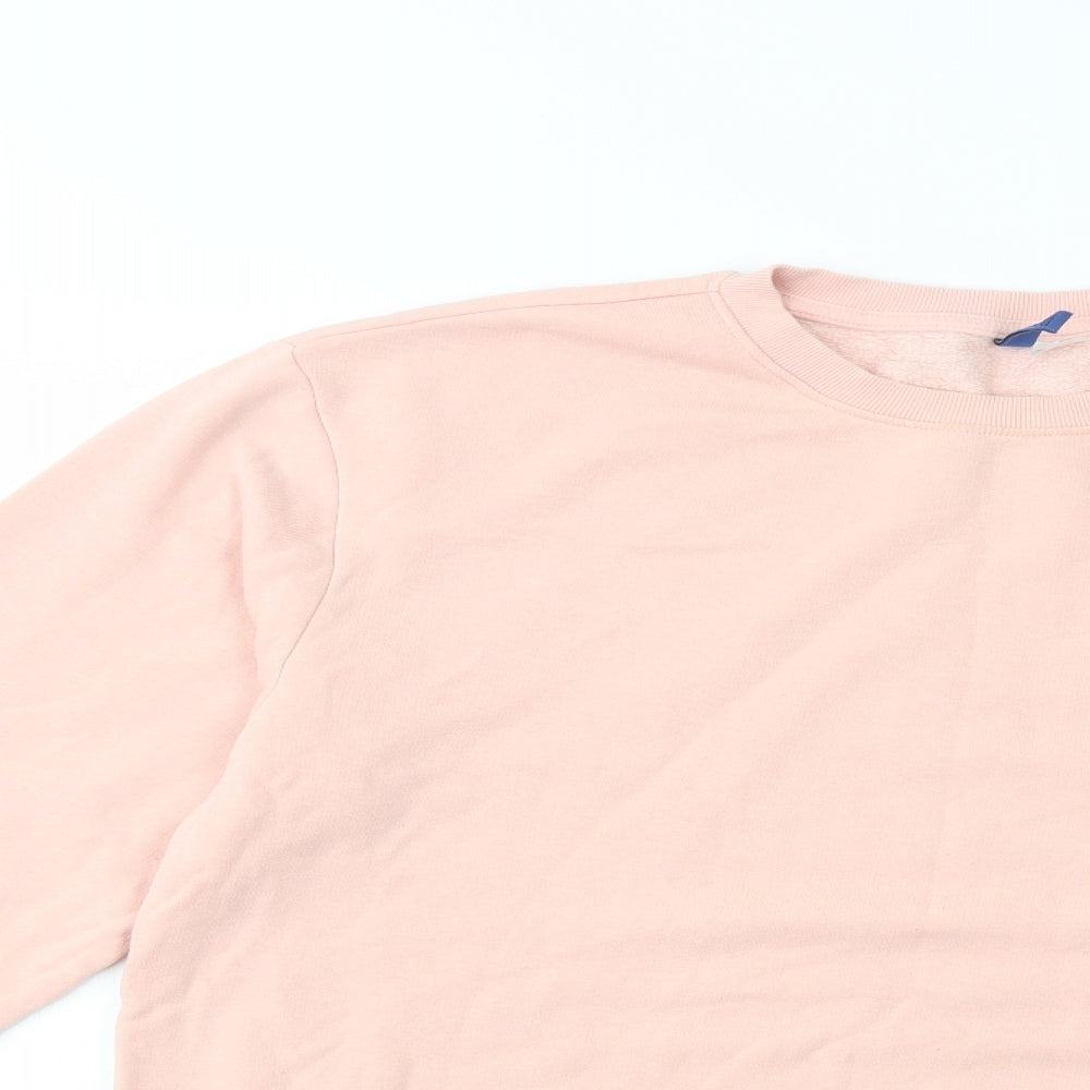 H&M Mens Pink  Cotton Pullover Sweatshirt Size M