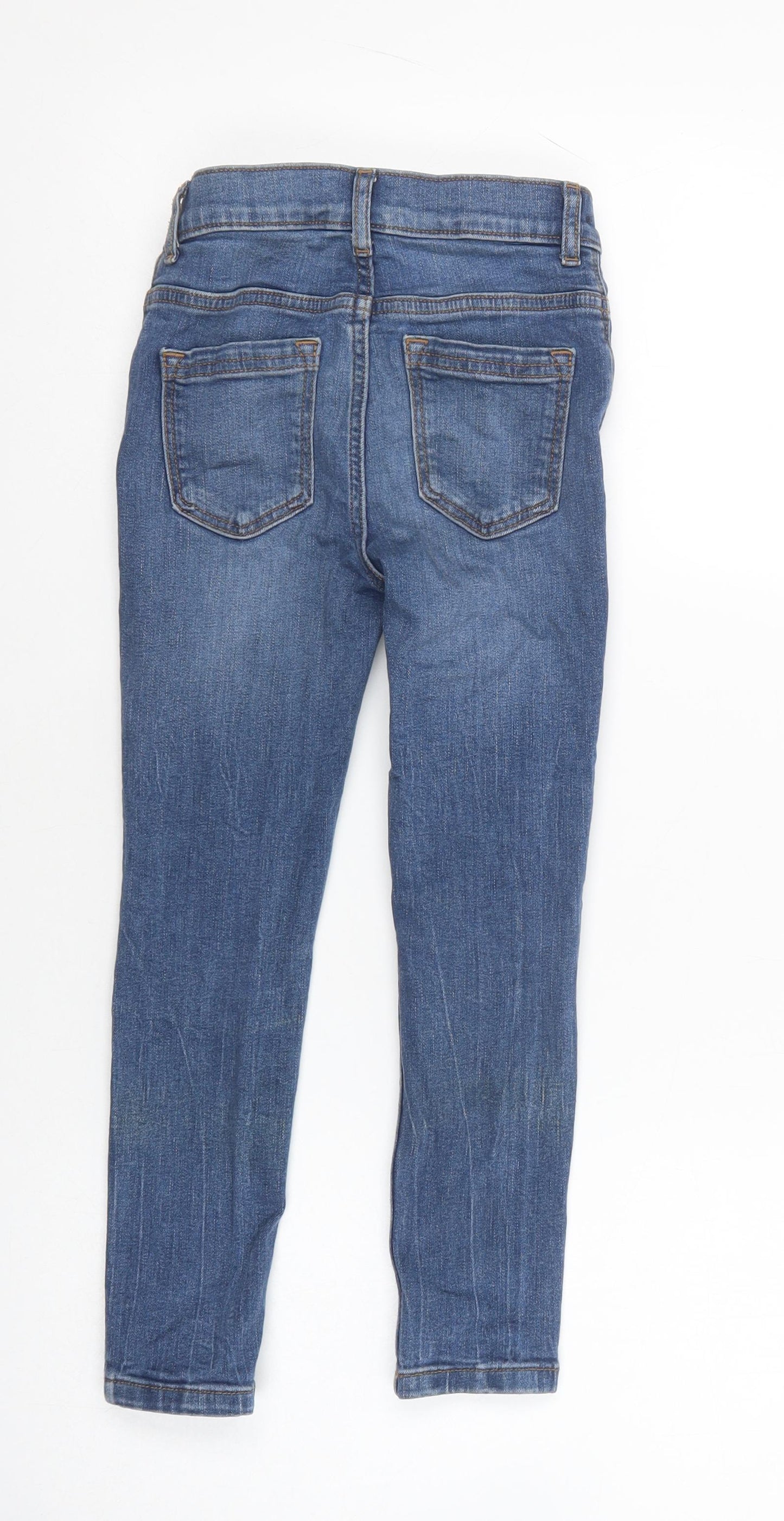 TU Girls Blue  Cotton Skinny Jeans Size 7 Years  Regular Button