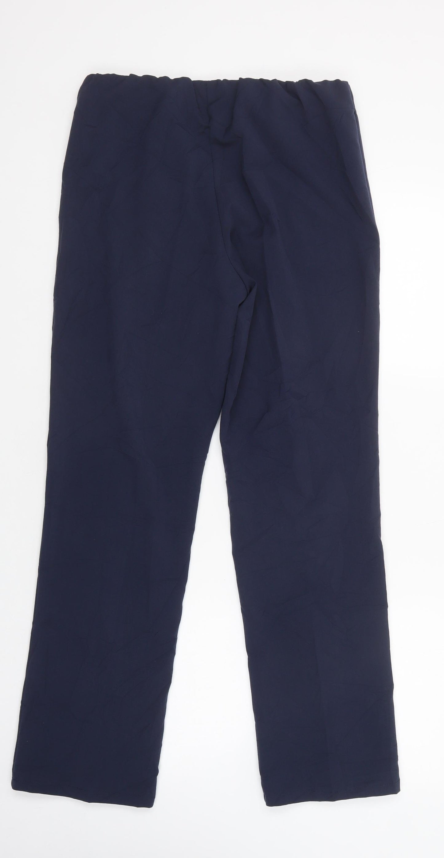 BASSINI Womens Blue  Polyester Trousers  Size 12 L30 in Regular