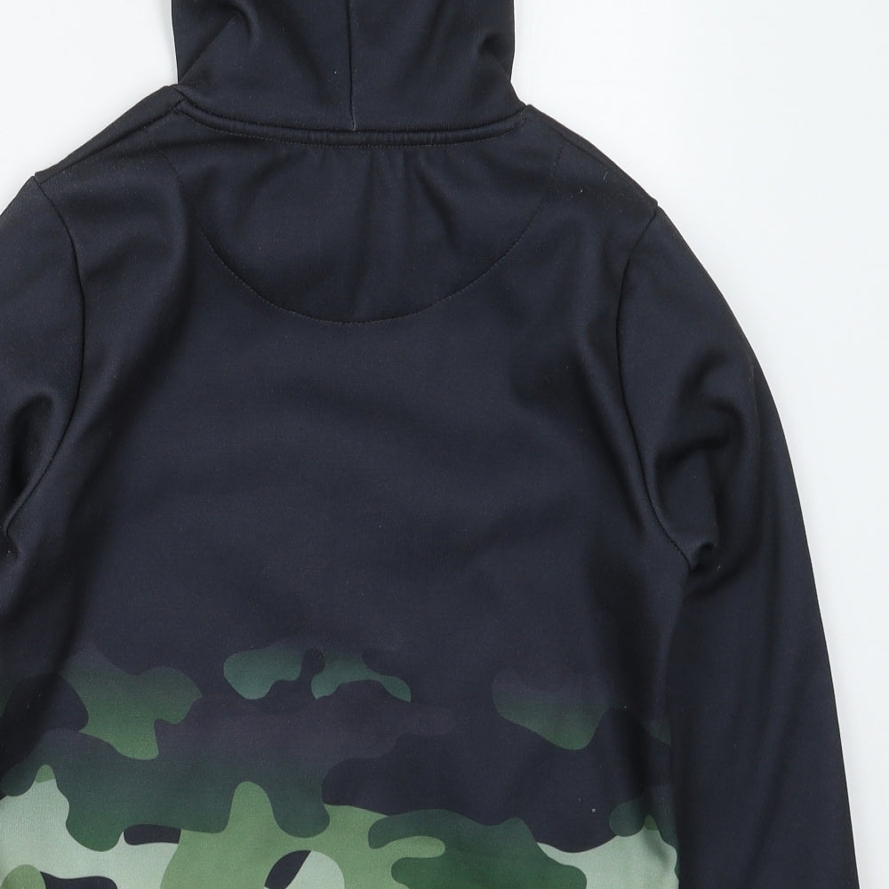 Closure London Boys Black Camouflage Polyester Pullover Hoodie Size 10-11 Years  Pullover
