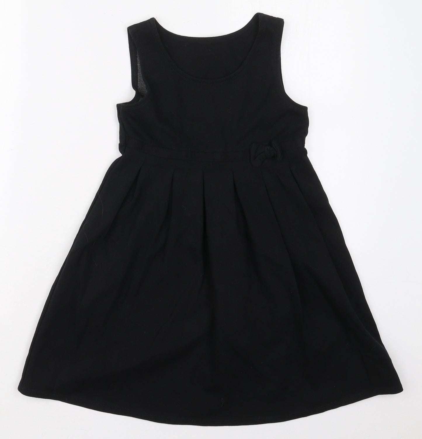 Marks and Spencer Girls Black  Cotton A-Line  Size 8-9 Years  Round Neck Pullover