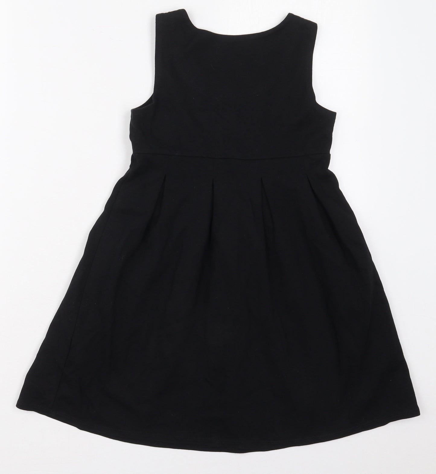 Marks and Spencer Girls Black  Cotton A-Line  Size 8-9 Years  Round Neck Pullover