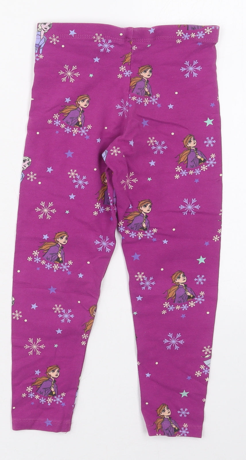 Marks and Spencer Girls Pink  Cotton Carrot Trousers Size 4-5 Years  Regular  - Elsa Frozen