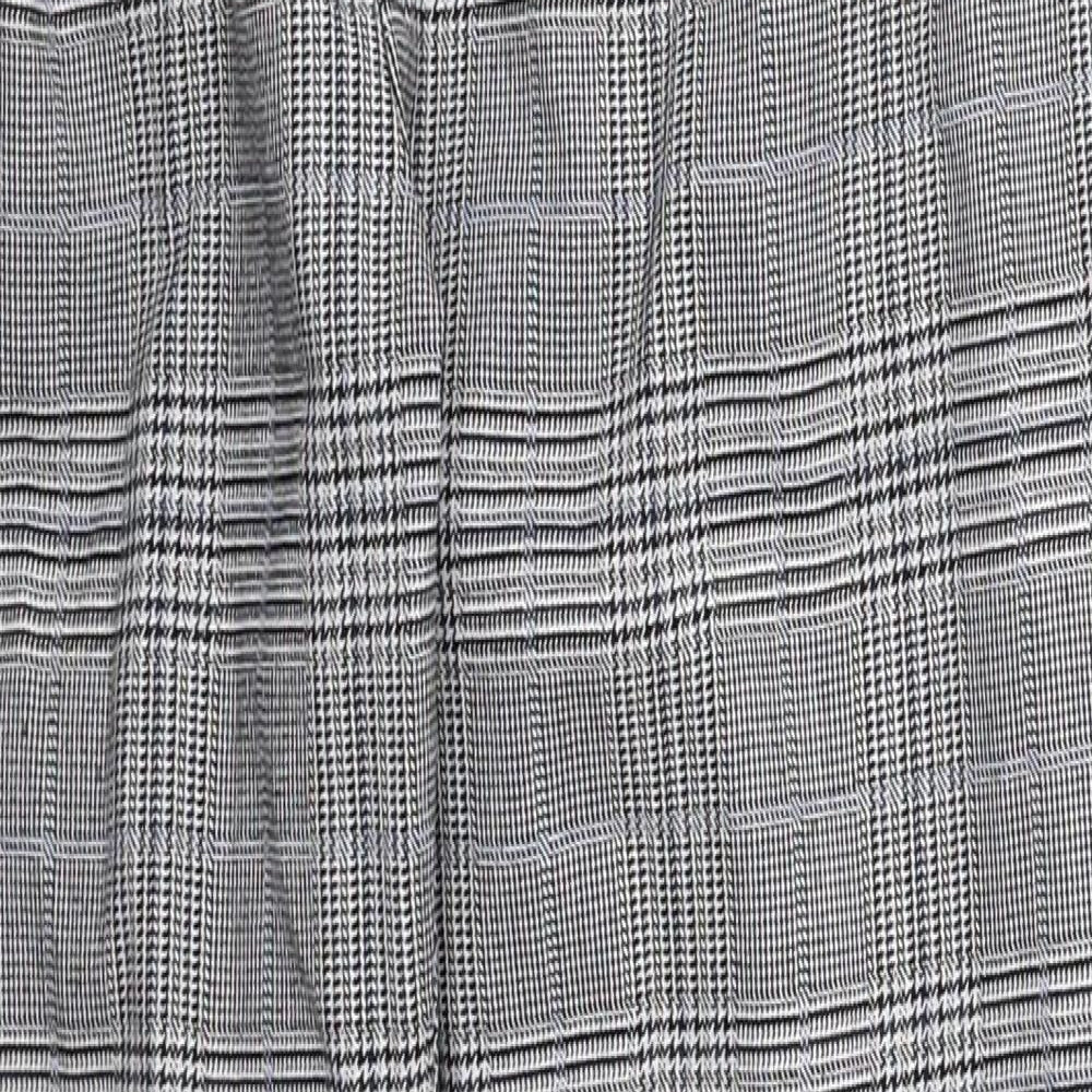 Bershka Womens Grey Check Polyester Trousers  Size S L27 in Regular Zip