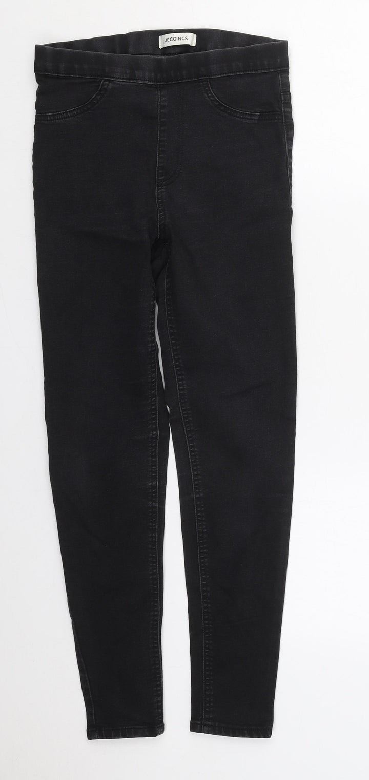 Marks and Spencer Womens Black  Cotton Jegging Jeans Size 8 L25 in Regular