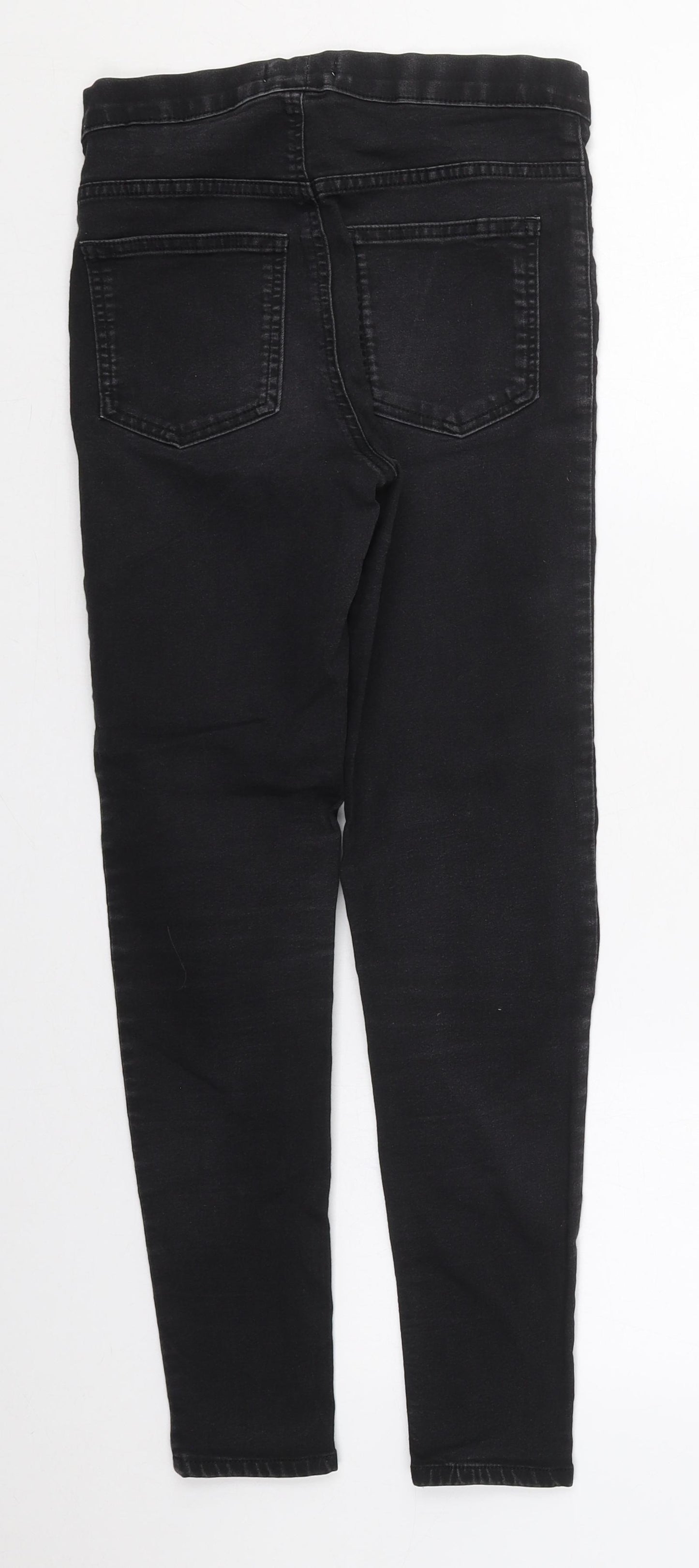 Marks and Spencer Womens Black  Cotton Jegging Jeans Size 8 L25 in Regular