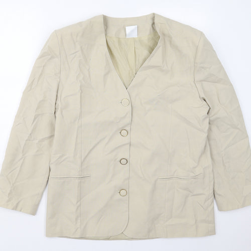 Clover Collection Womens Beige   Jacket  Size 20  Button
