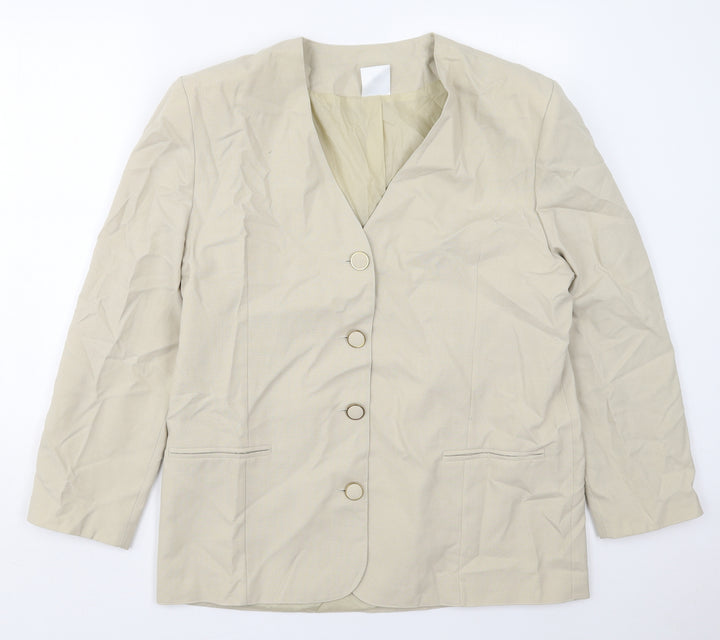 Clover Collection Womens Beige   Jacket  Size 20  Button