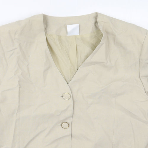 Clover Collection Womens Beige   Jacket  Size 20  Button