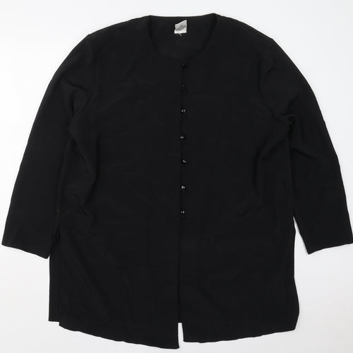 C&A Womens Black   Jacket  Size 20  Button