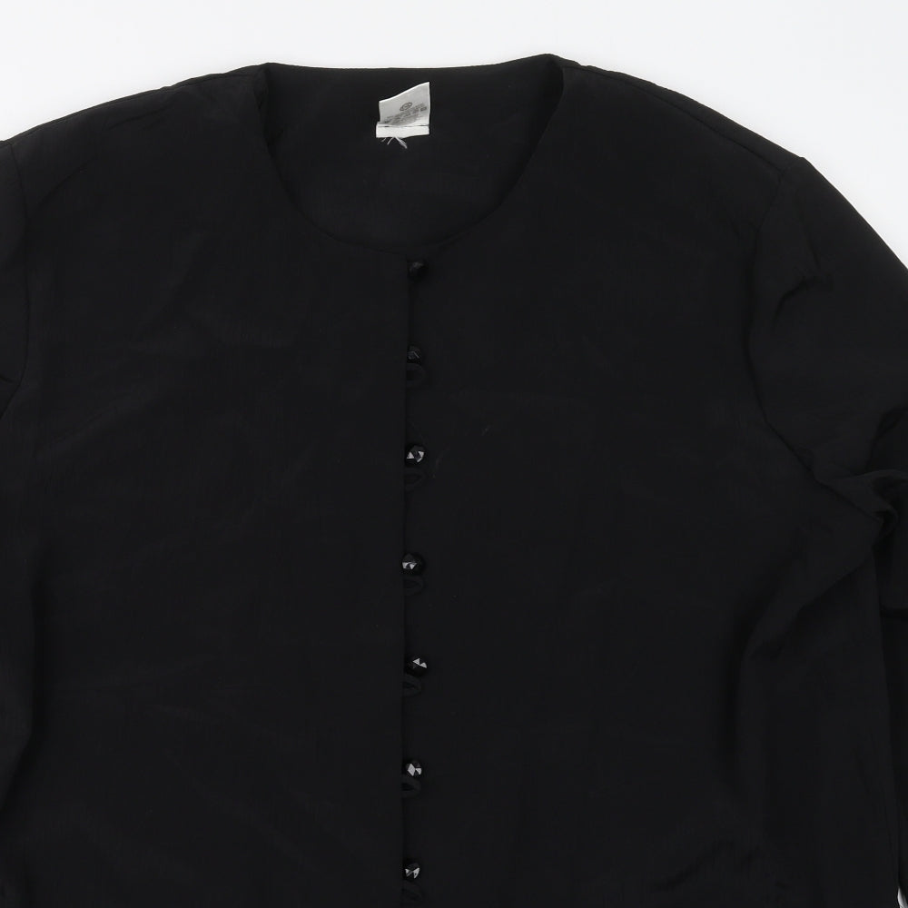 C&A Womens Black   Jacket  Size 20  Button
