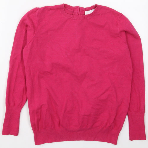 Savoir Womens Pink Crew Neck  Viscose Pullover Jumper Size M
