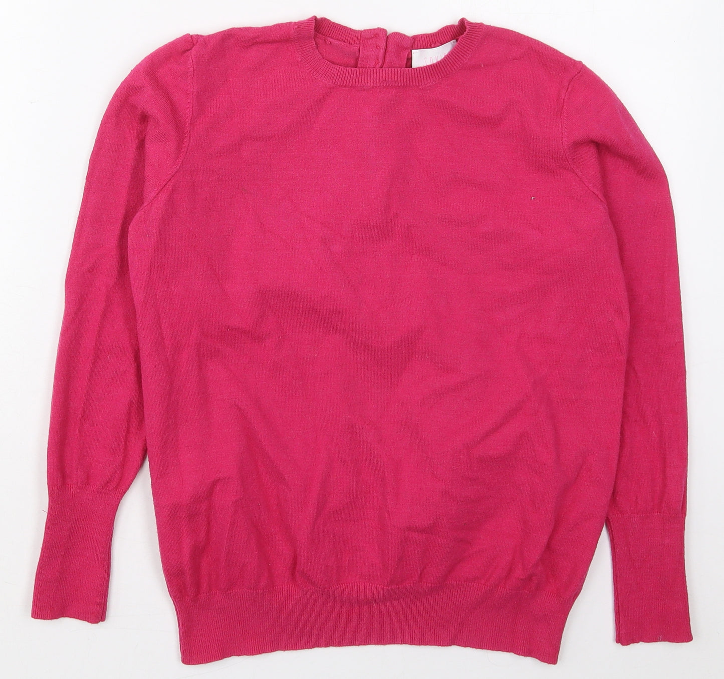 Savoir Womens Pink Crew Neck  Viscose Pullover Jumper Size M