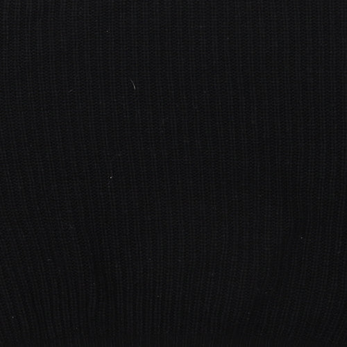 SheIn Womens Black Boat Neck  Acrylic Pullover Jumper Size M