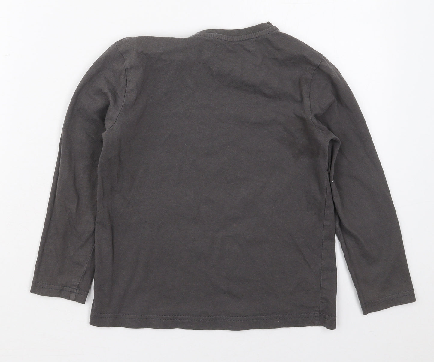 Primark Girls Grey  Cotton Basic T-Shirt Size 7-8 Years Crew Neck Pullover - Make Today The Coolest Day Ever