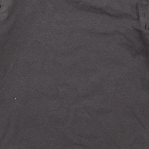 Primark Girls Grey  Cotton Basic T-Shirt Size 7-8 Years Crew Neck Pullover - Make Today The Coolest Day Ever