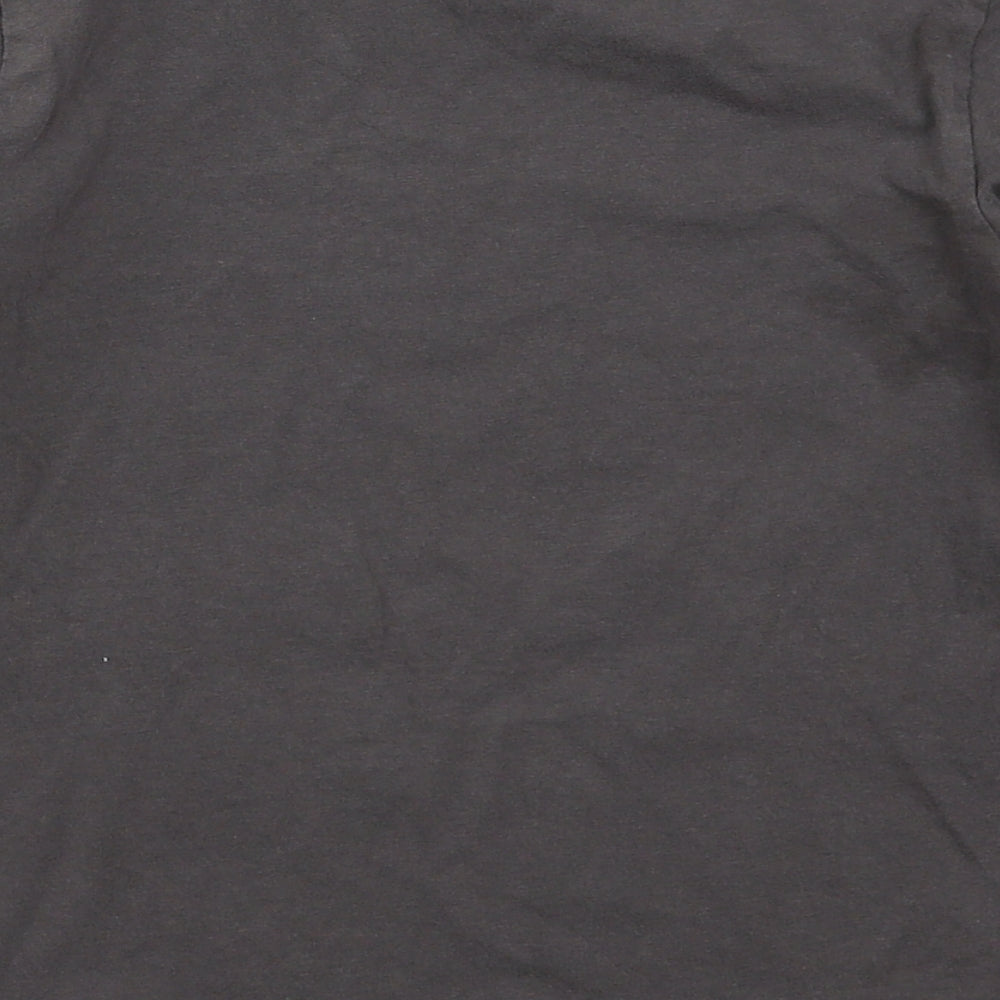Primark Girls Grey  Cotton Basic T-Shirt Size 7-8 Years Crew Neck Pullover - Make Today The Coolest Day Ever