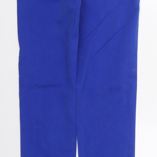 H&M Womens Blue  Cotton Skinny Jeans Size 10 L31 in Regular Button