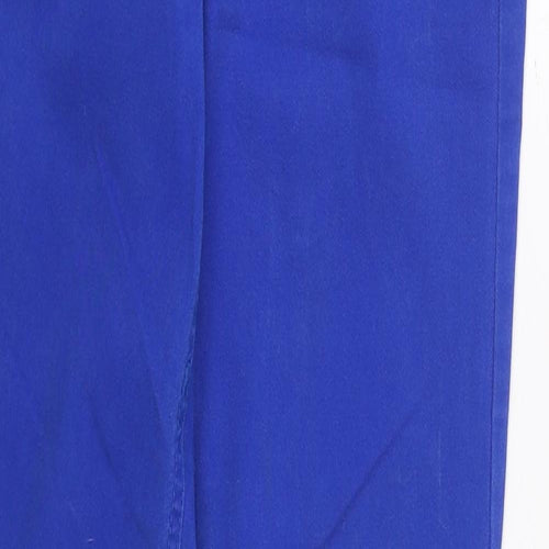 H&M Womens Blue  Cotton Skinny Jeans Size 10 L31 in Regular Button