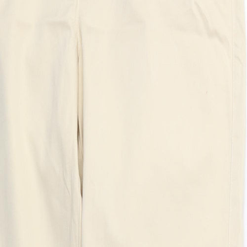 Baumstark Womens Beige  Cotton Trousers  Size 28 in L29 in Regular Button