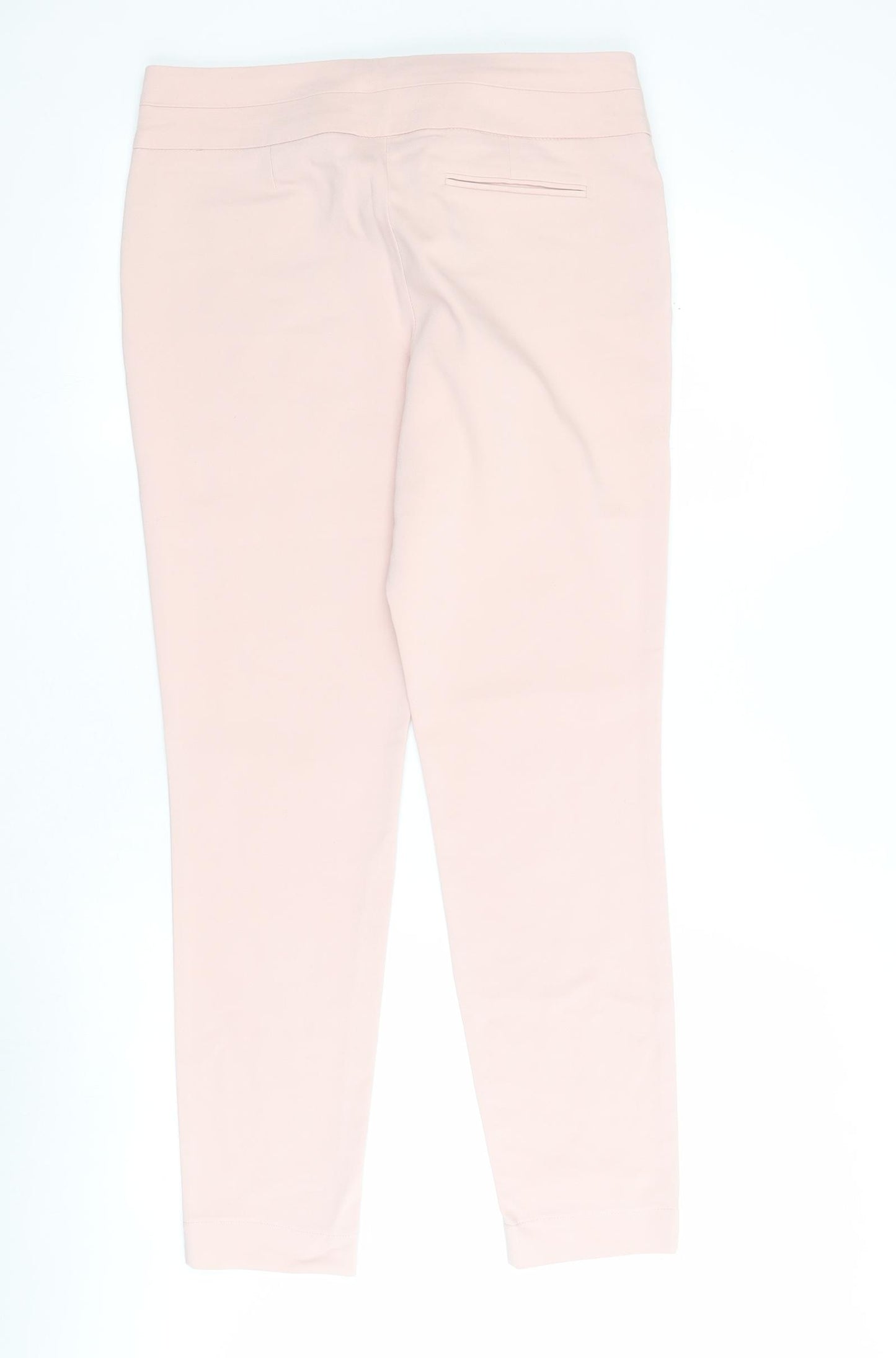 Ivanka Trump Womens Pink  Cotton Cropped Trousers Size 8 L27 in Regular Zip
