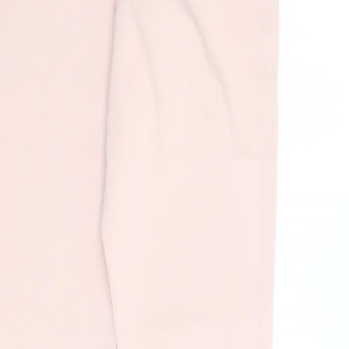 Ivanka Trump Womens Pink  Cotton Cropped Trousers Size 8 L27 in Regular Zip