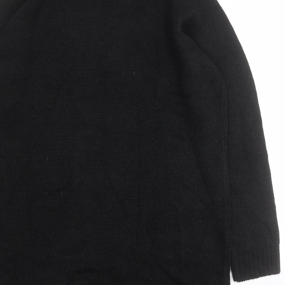 Studio Womens Black  Acrylic Jumper Dress  Size 16  Roll Neck Pullover