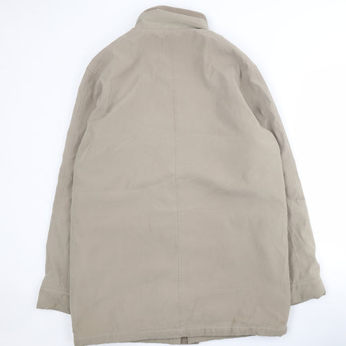 BHS Mens Green   Pea Coat Coat Size S  Zip