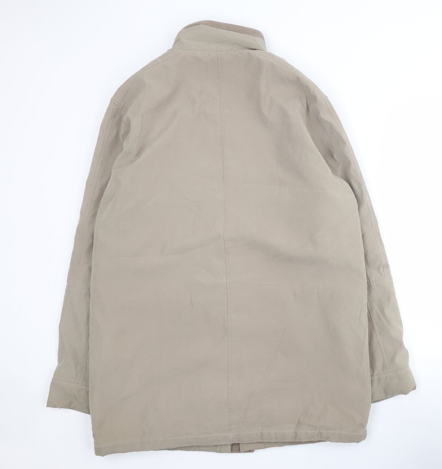BHS Mens Green   Pea Coat Coat Size S  Zip