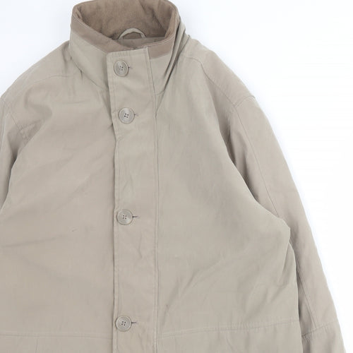 BHS Mens Green   Pea Coat Coat Size S  Zip