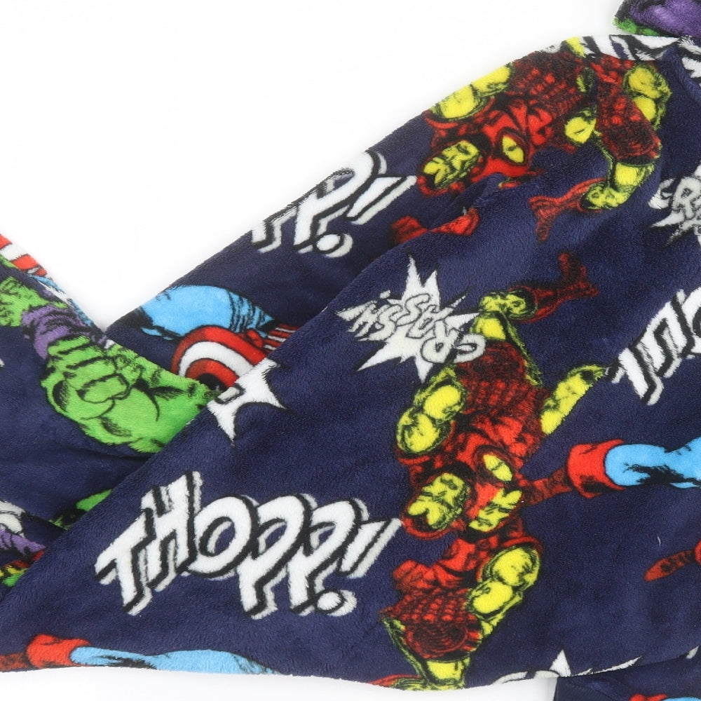 F&F Boys Blue Solid Polyester  One Piece Size 5-6 Years  Zip - Marvel