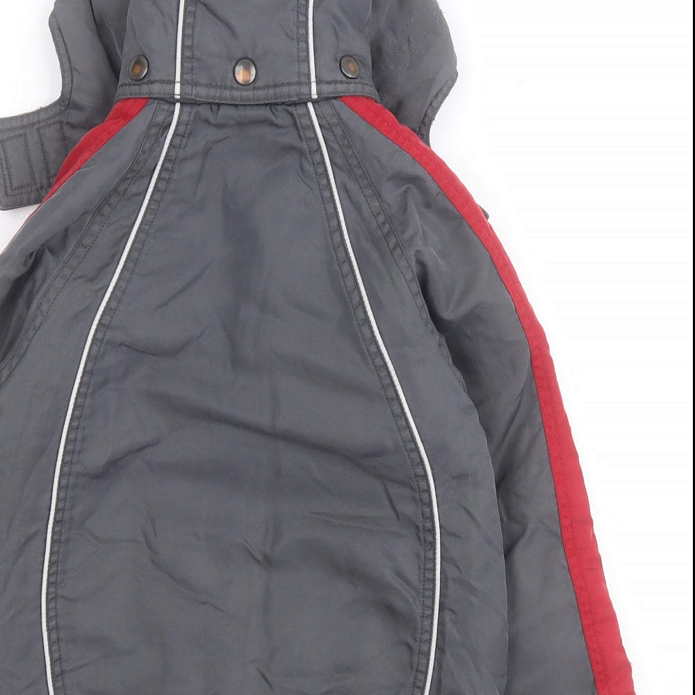 Marks and Spencer Boys Grey Colourblock  Parka Coat Size 2-3 Years  Zip