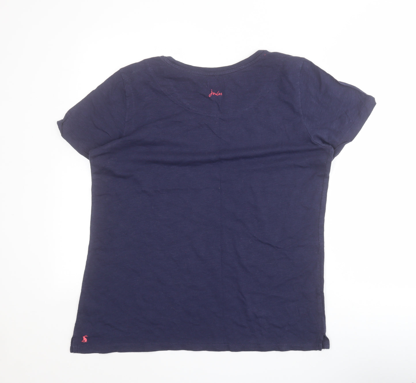 Joules Womens Blue  100% Cotton Basic T-Shirt Size 16 Round Neck