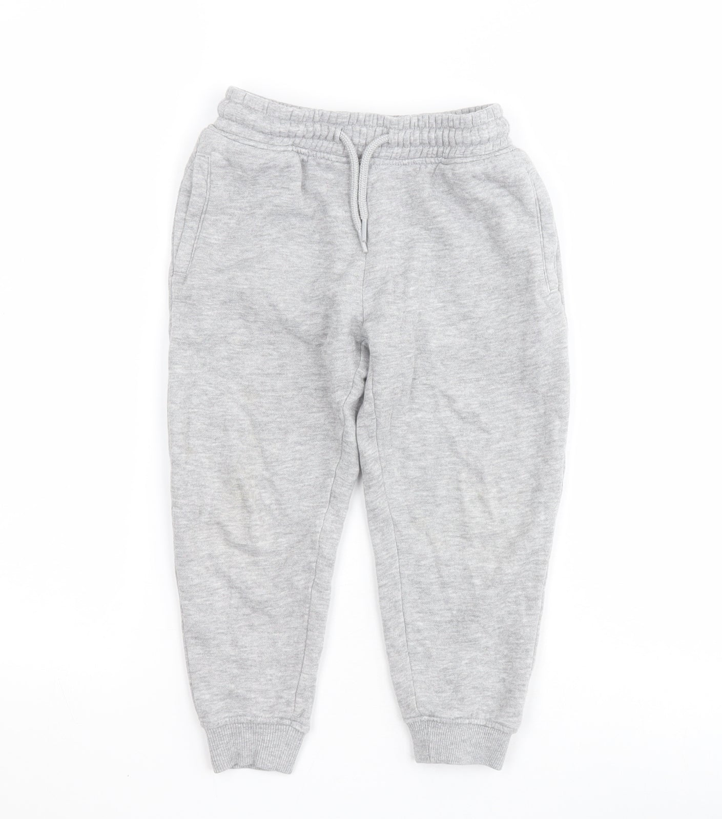 NEXT Boys Grey  Cotton Jogger Trousers Size 4 Years  Slim Drawstring