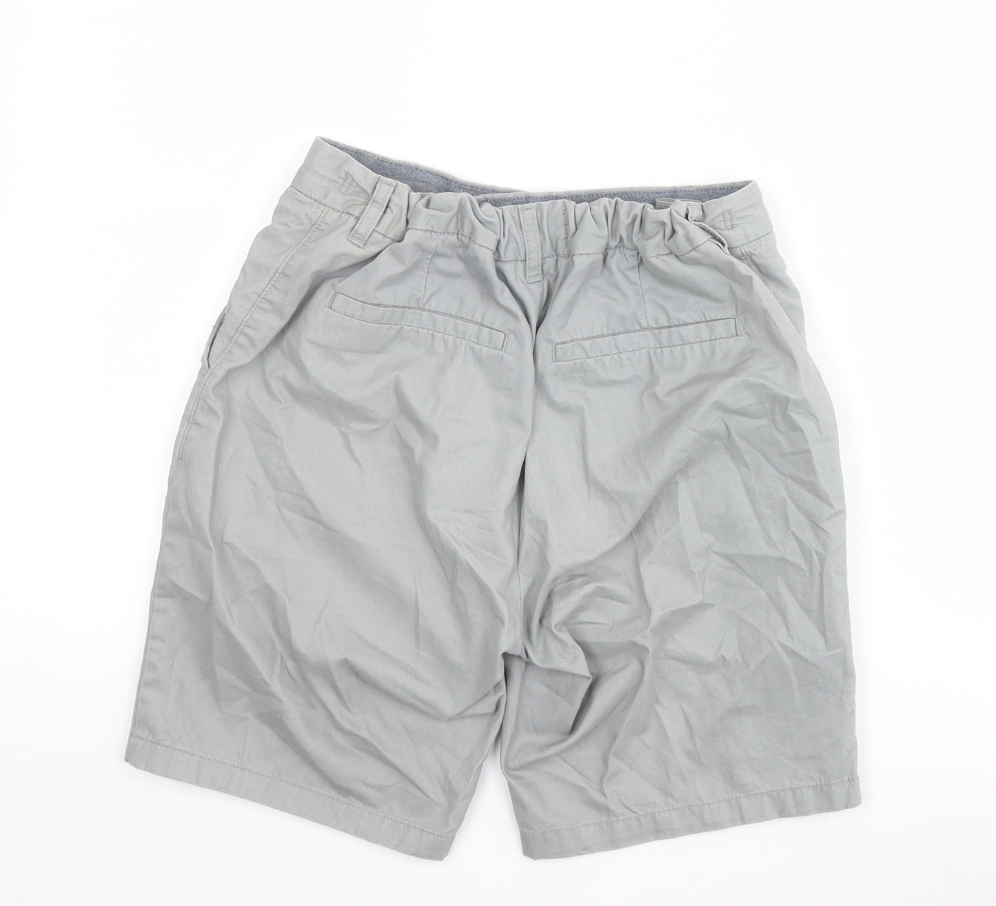 NEXT Boys Grey  100% Cotton Chino Shorts Size 14 Years  Regular Zip